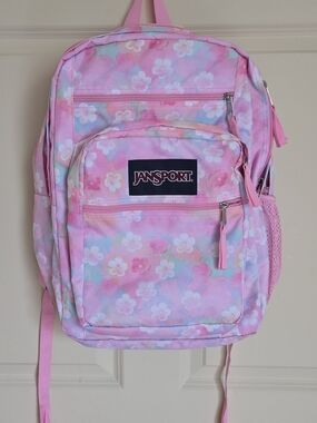JanSport Big Student Pink Floral Backpack